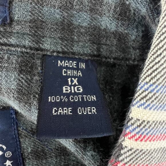 GANT Salty Dog Cambridge Plaid 1X Big Flannel Shirt Button Down Long Sleeve - Picture 7 of 7